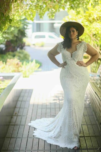 Wedding Dress For Plus Size Bride With Romantic Back Detail