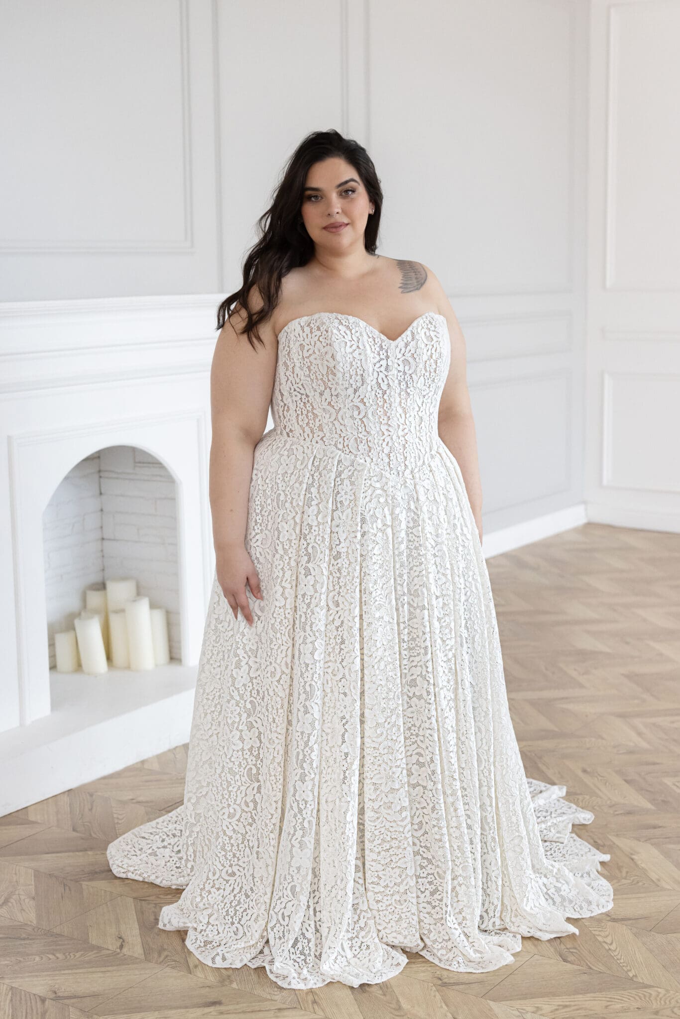 Lace Studio Dove Lace - Studio Levana – Plus Size Wedding Dresses with Built-In Support