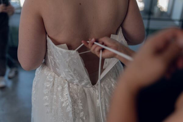 Plus size wedding dress corset